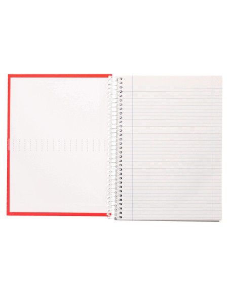 Cuaderno espiral liderpapel a5 crafty tapa forrada 80h 90 gr rayado horizontal con margen colores surtidos