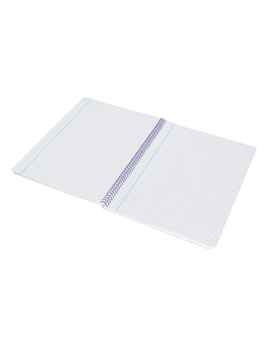 Cuaderno espiral liderpapel folio smart tapa blanda 80h 60gr cuadro 4mm con margen color turquesa