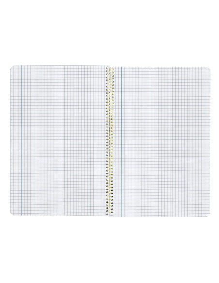 Cuaderno espiral liderpapel folio smart tapa blanda 80h 60gr cuadro 4mm con margen color negro