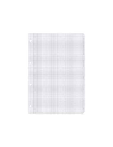 Recambio liderpapel a4 80 hoja 60g m2 cuadro 4 mm con margen 4 taladros