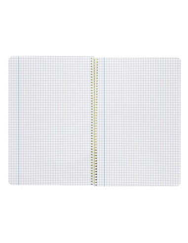 Cuaderno espiral liderpapel folio smart tapa blanda 80h 60gr cuadro 4mm con margen color azul oscuro
