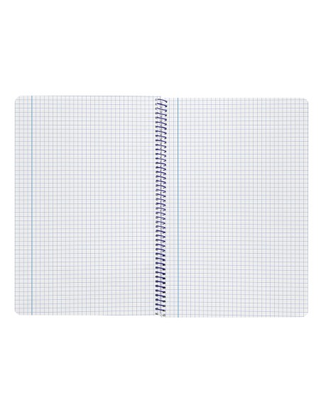 Cuaderno espiral liderpapel folio smart tapa blanda 80h 60gr cuadro 4mm con margen color amarillo