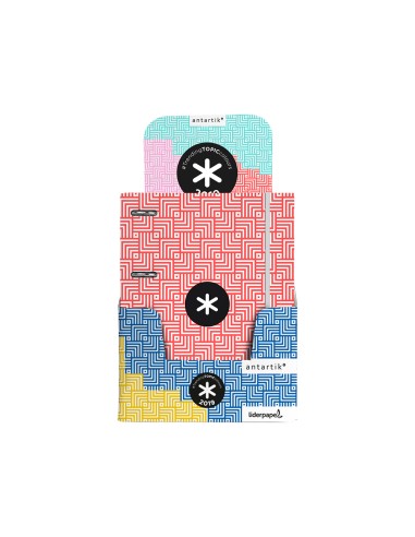 Carpeta liderpapel antartik con recambio a4 cuadro 5 mm forrada 4 anillas 25 mm trending topic colores