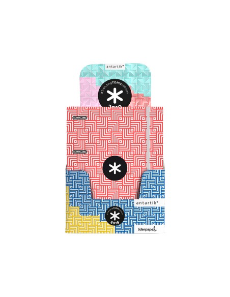 Carpeta liderpapel antartik con recambio a4 cuadro 5 mm forrada 4 anillas 25 mm trending topic colores