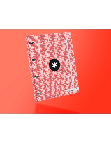 Carpeta liderpapel antartik con recambio a4 cuadro 5 mm forrada 4 anillas 25 mm trending topic colores