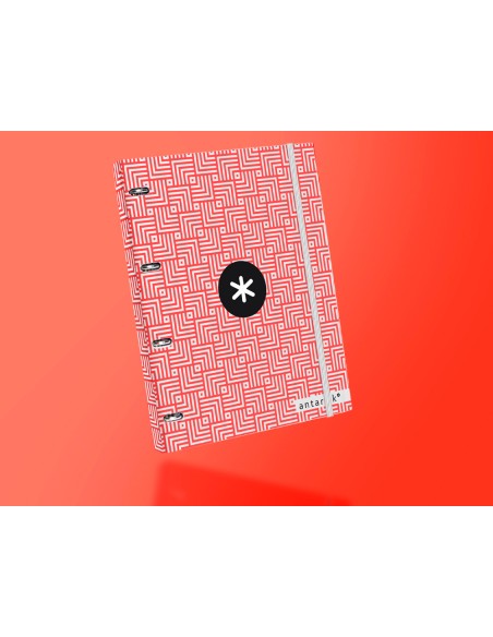 Carpeta liderpapel antartik con recambio a4 cuadro 5 mm forrada 4 anillas 25 mm trending topic colores