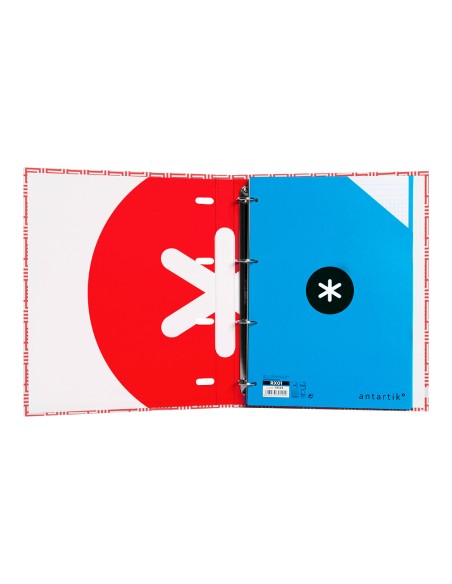 Carpeta liderpapel antartik con recambio a4 cuadro 5 mm forrada 4 anillas 25 mm trending topic colores