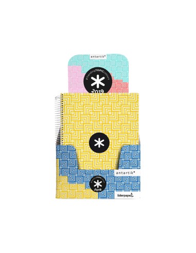 Carpeta liderpapel antartik con recambio a4 cuadro 5 mm forrada 4 anillas 25 mm trending topic colores