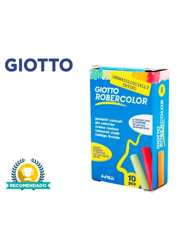 Tiza color antipolvo robercolor caja de 10 unidades