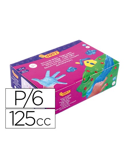 Pintura a dedos jovi 125 cc 6 colores surtidos