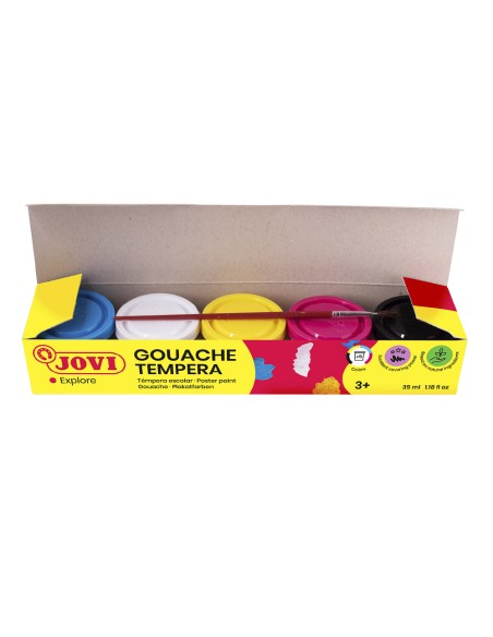 Tempera jovi 35 ml caja de 5 colores surtidos