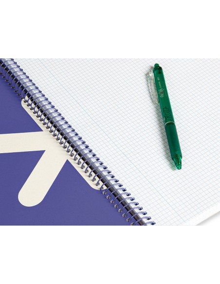 Cuaderno espiral liderpapel a5 antartik tapa dura 80h 100 gr cuadro 5mm color lavanda