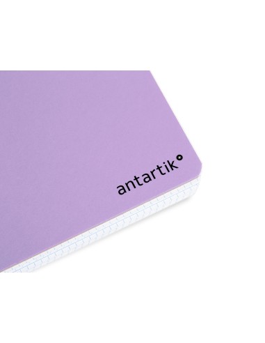 Cuaderno espiral liderpapel a5 antartik tapa dura 80h 100 gr cuadro 5mm color lavanda