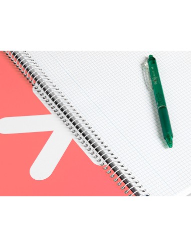 Cuaderno espiral liderpapel a4 micro antartik tapa dura 80 h 100 gr cuadro 5mm sin bandas 4 taladros color coral