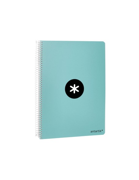Cuaderno espiral liderpapel a4 micro antartik tapa dura 80h 100 gr cuadro 5mm sin bandas 4 taladros color menta