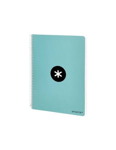 Cuaderno espiral liderpapel a4 micro antartik tapa dura 80h 100 gr cuadro 5mm sin bandas 4 taladros color menta