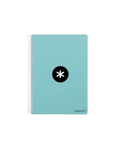 Cuaderno espiral liderpapel a4 micro antartik tapa dura 80h 100 gr cuadro 5mm sin bandas 4 taladros color menta