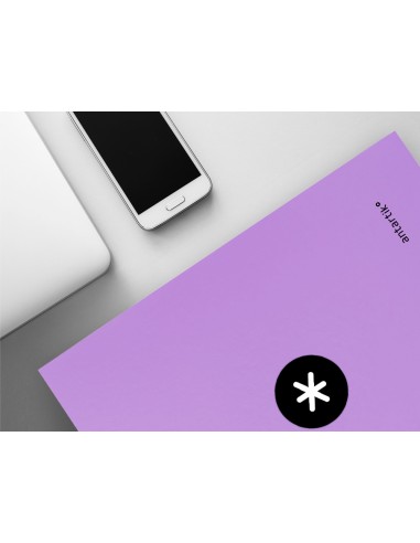 Carpeta antartik a4 forrada 4 anillas 25 mm redondas color lavanda