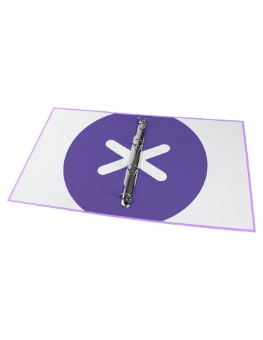 Carpeta antartik a4 forrada 4 anillas 25 mm redondas color lavanda