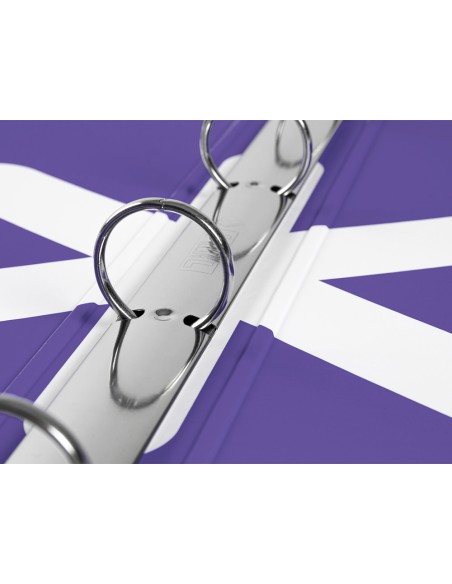 Carpeta antartik a4 forrada 4 anillas 25 mm redondas color lavanda