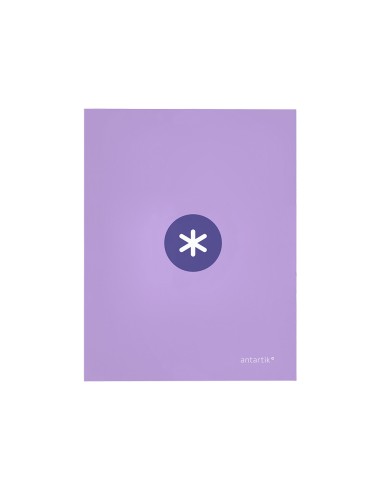 Carpeta antartik a4 forrada 4 anillas 25 mm redondas color lavanda