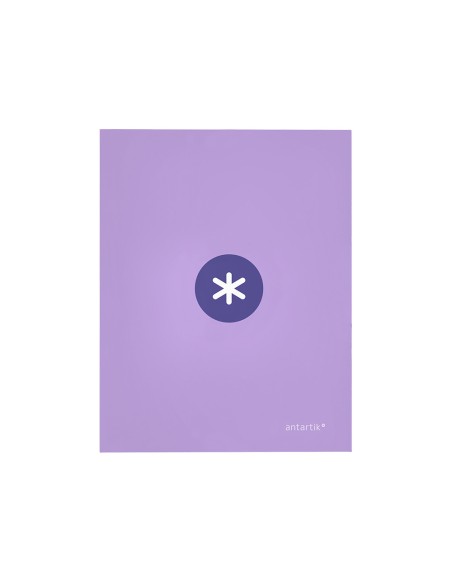 Carpeta antartik a4 forrada 4 anillas 25 mm redondas color lavanda
