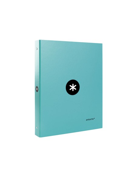 Carpeta antartik a4 forrada 4 anillas 25 mm redondas color menta
