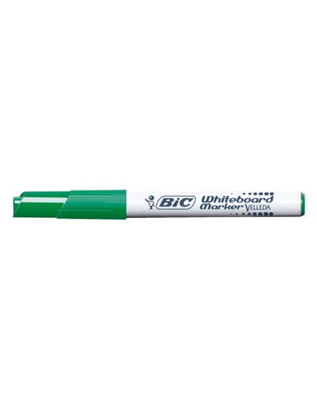 Rotulador bic velleda para pizarra verde punta redonda 14 mm