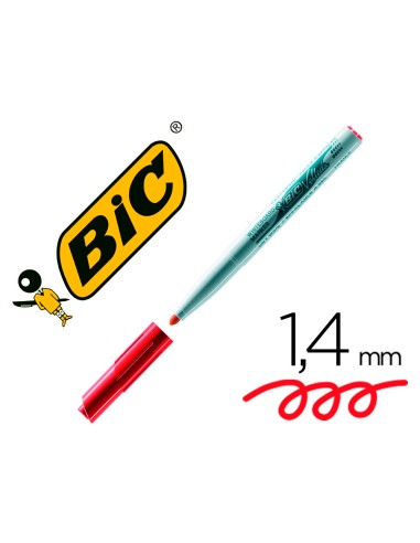 Rotulador bic velleda para pizarra rojo punta redonda 14 mm