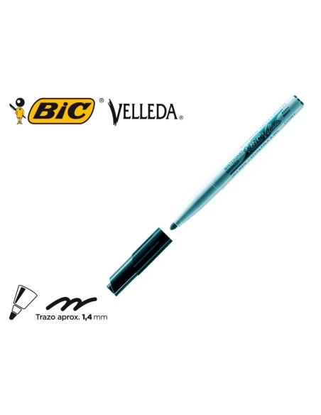 Rotulador bic velleda para pizarra negro punta redonda 14 mm