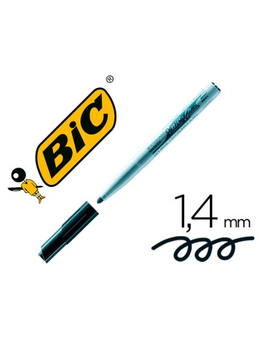 Rotulador bic velleda para pizarra negro punta redonda 14 mm