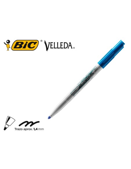 Rotulador bic velleda para pizarra azul punta redonda 14 mm Rotulador bic velleda para pizarra azul punta redonda 14 mm