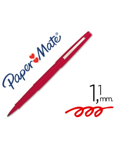 Rotulador paper mate flair original punta fibra rojo