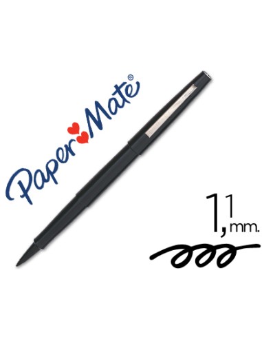 Rotulador paper mate flair original punta fibra negro