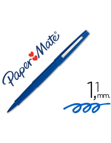 Rotulador paper mate flair original punta fibra azul