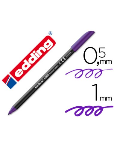 Rotulador edding punta fibra 1200 violeta n8 punta fibra 05 mm