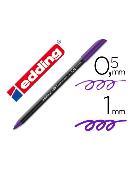 Rotulador edding punta fibra 1200 violeta n8 punta fibra 05 mm