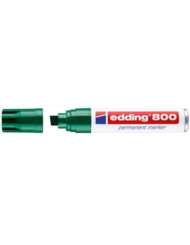 Rotulador edding marcador permanente 800 verde punta biselada 12 mm