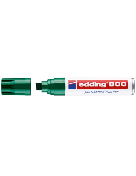 Rotulador edding marcador permanente 800 verde punta biselada 12 mm