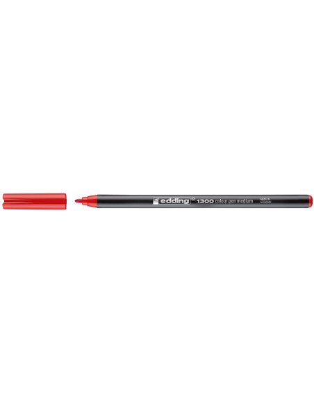 Rotulador edding punta fibra 1300 rojo punta redonda 2 mm