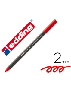 Rotulador edding punta fibra 1300 rojo punta redonda 2 mm