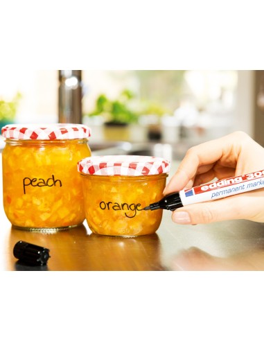 Rotulador edding marcador permanente 3000 negro punta redonda 15 3 mm recargable