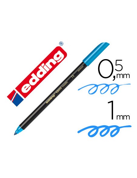 Rotulador edding punta fibra 1200 azul claro n10 punta redonda 05 mm