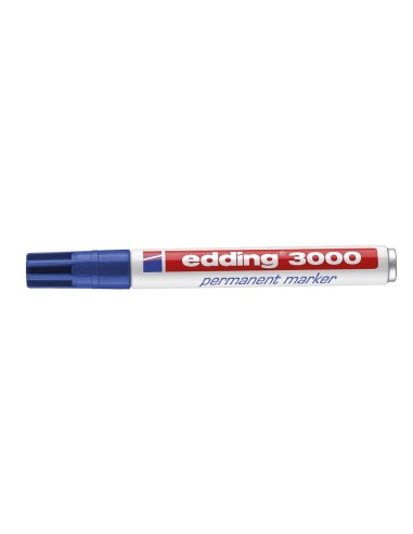 Rotulador edding marcador permanente 3000 azul punta redonda 15 3 mm recargable