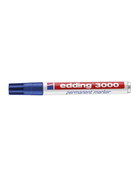 Rotulador edding marcador permanente 3000 azul punta redonda 15 3 mm recargable