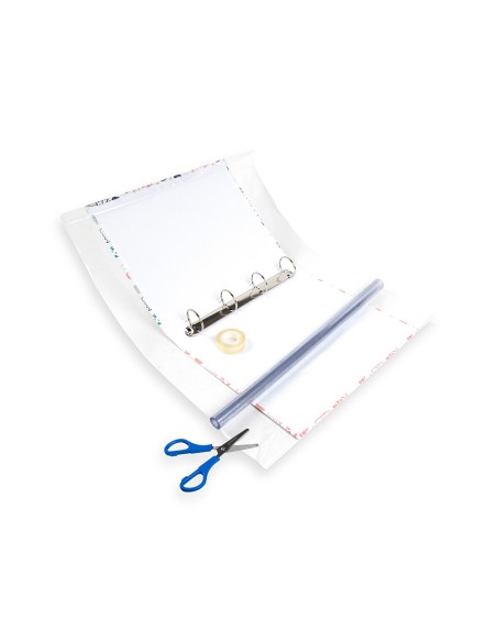 Rollo plastico forralibros liderpapel 045x2 mt 70 mc