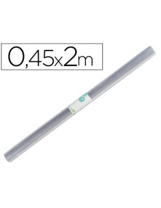 Rollo plastico forralibros liderpapel 045x2 mt 70 mc