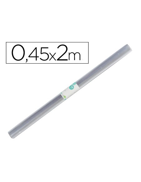 Rollo plastico forralibros liderpapel 045x2 mt 70 mc