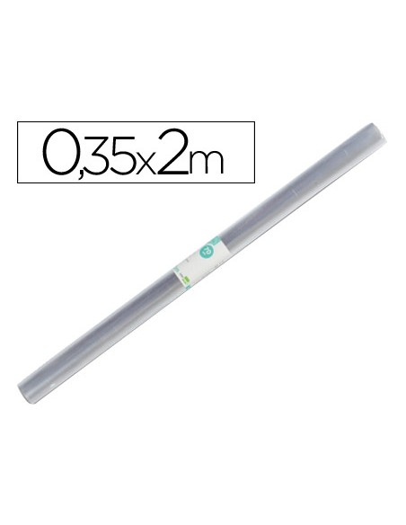 Rollo plastico forralibros 035x2 mt liderpapel