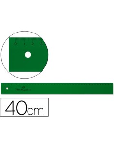 Regla faber castell 40 cm plastico verde